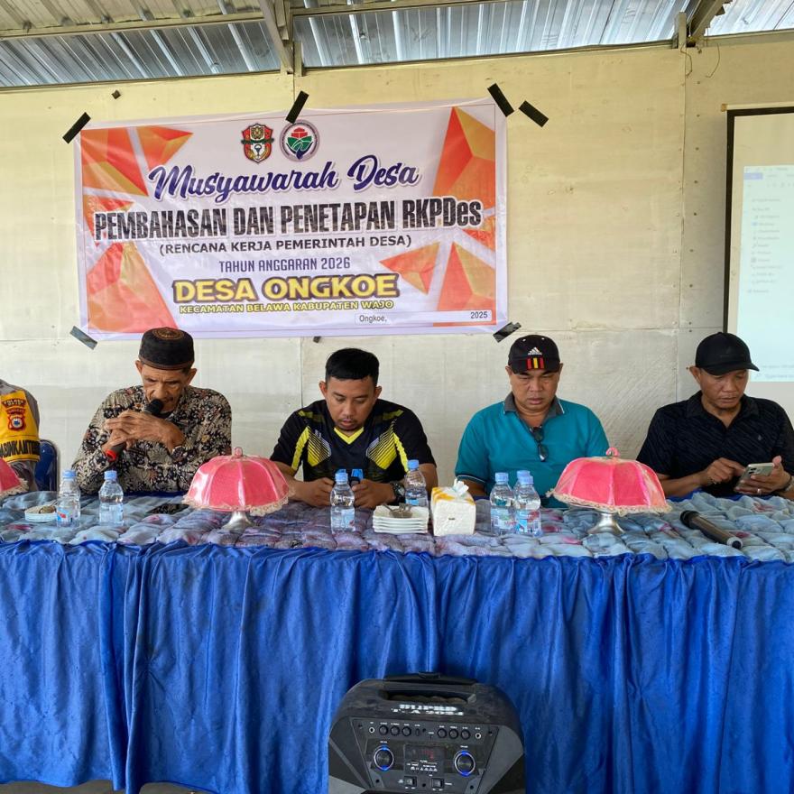 Musyawarah Desa Penetapan Rencana Kerja Pemerintah Desa (RKPDes) Tahun Anggaran 2026 Desa Ongkoe